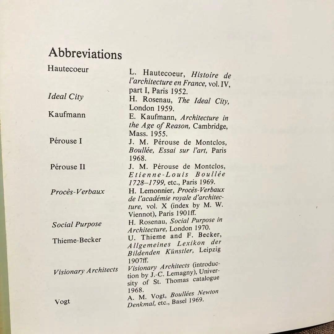 洋書 Boullee&Visionary Architecture