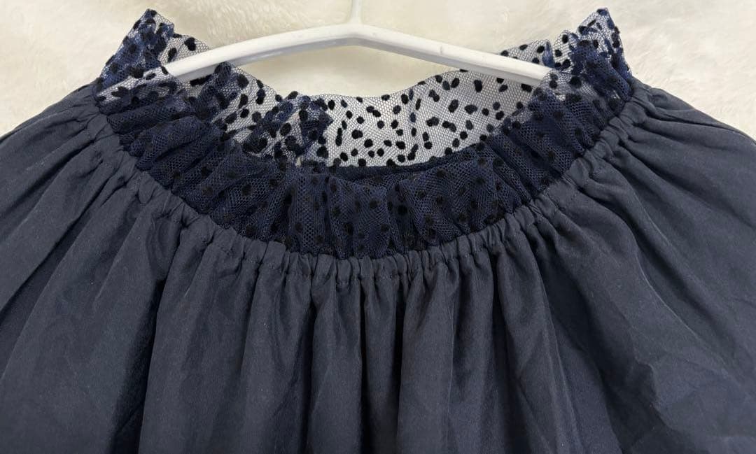 美品　エッフェビームス EFFE BEAMS ドットチュールブラウス 38