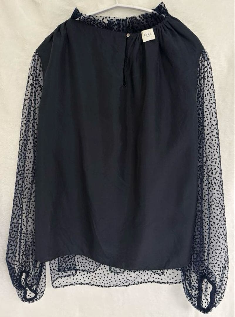 美品　エッフェビームス EFFE BEAMS ドットチュールブラウス 38