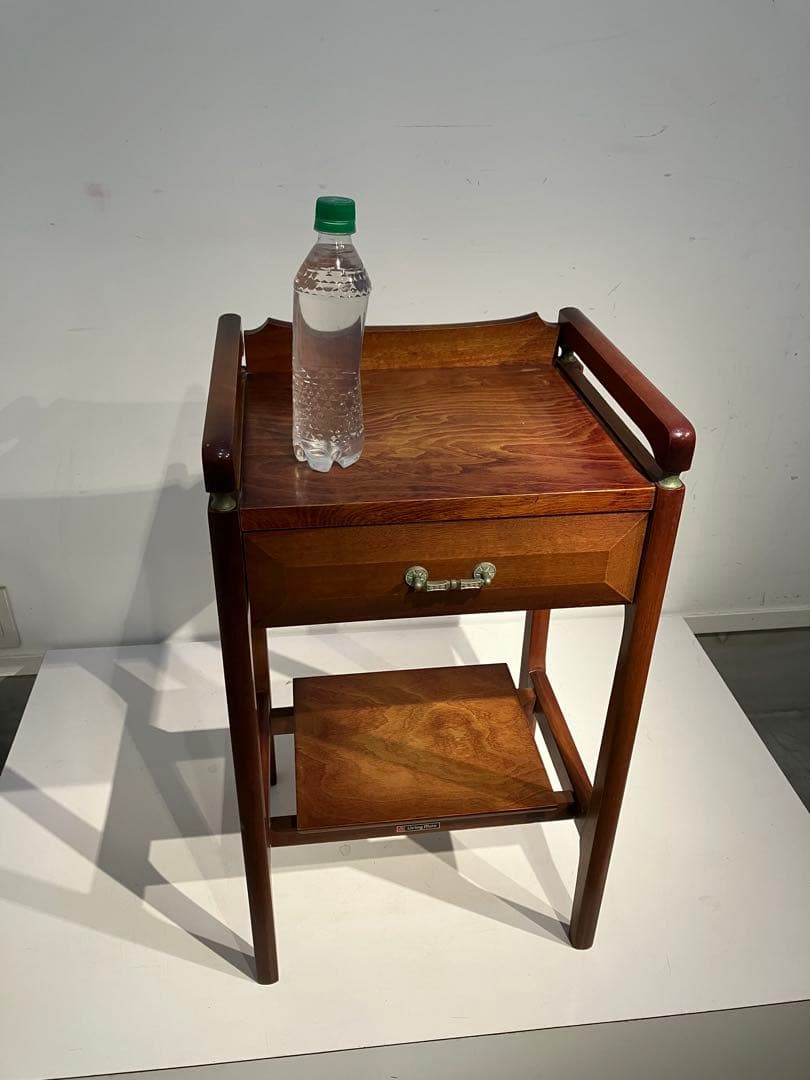 オールド・コイズミの木製コンソールテーブル、レトロ、キツツキ、天童木工、