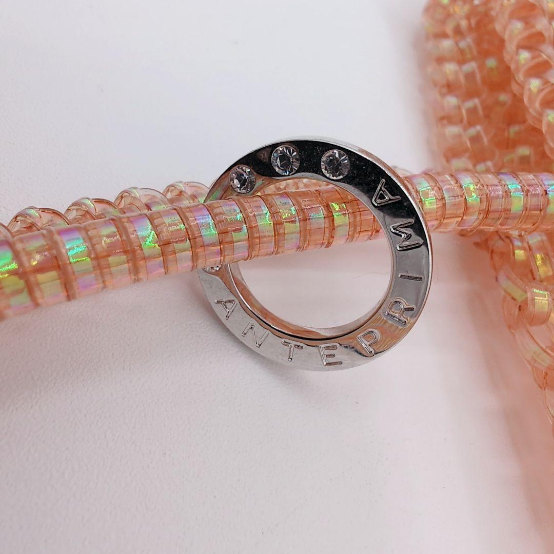 ANTEPRIMA アンテプリマ　ワイヤーバッグ　ビーズハンドバッグ オレンジ