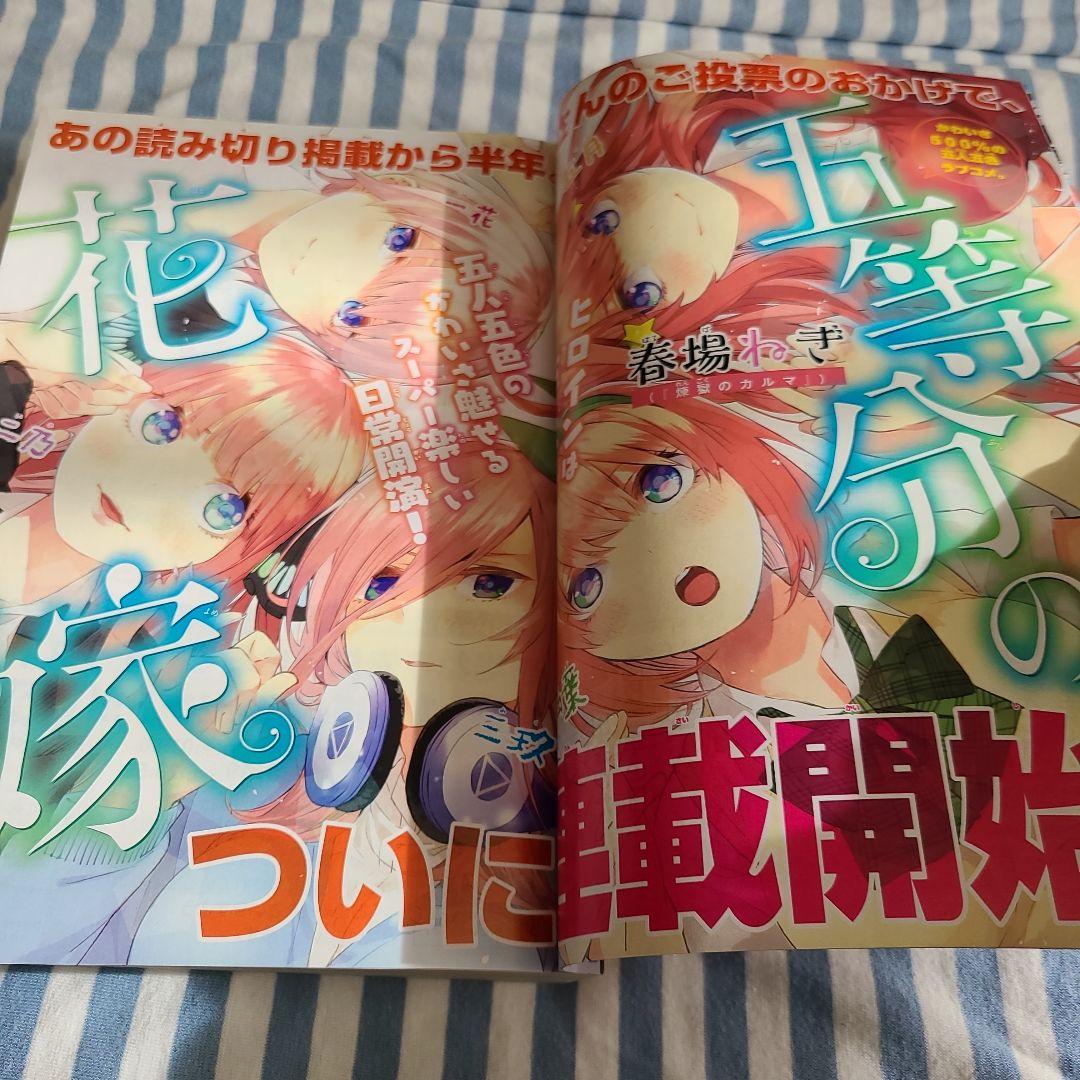 週刊少年マガジン　2017年No.36・37　五等分の花嫁新連載