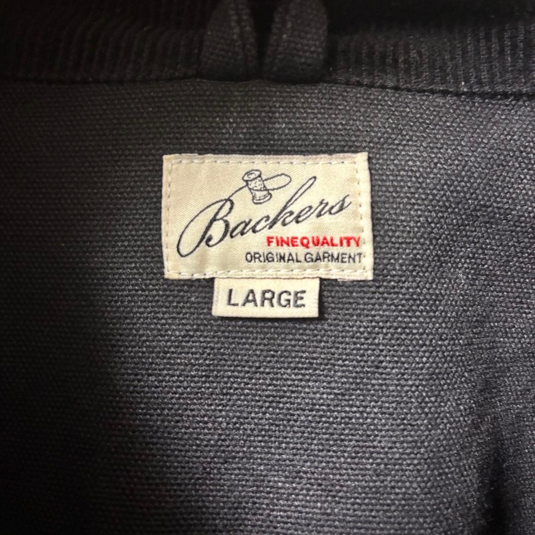 f*す様 Backers ジャケット　L ブラック コットン