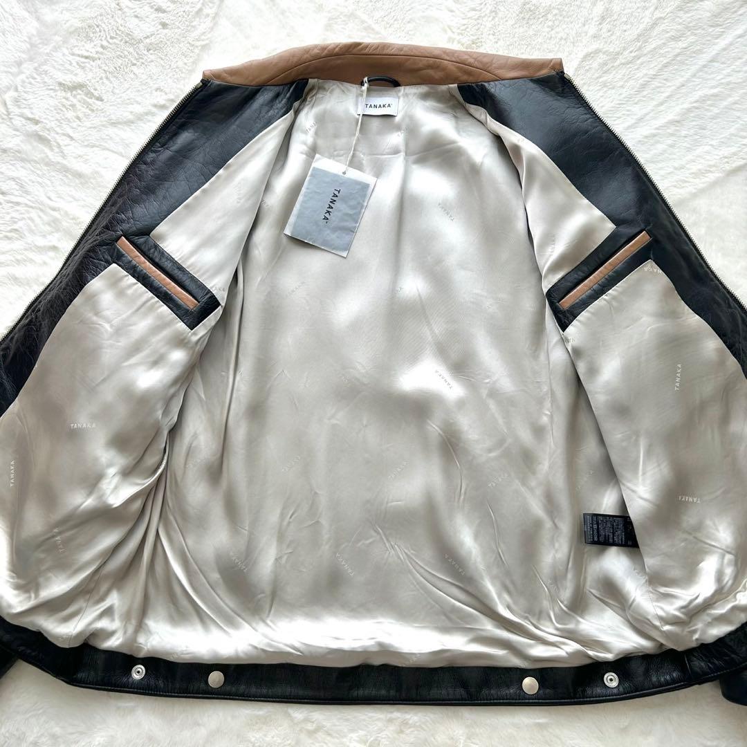 【美品】TANAKA THE COVERALL 黒 レザージャケット L 希少