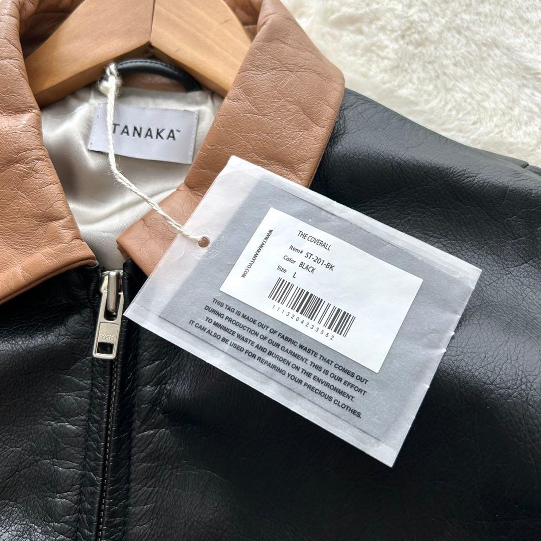【美品】TANAKA THE COVERALL 黒 レザージャケット L 希少