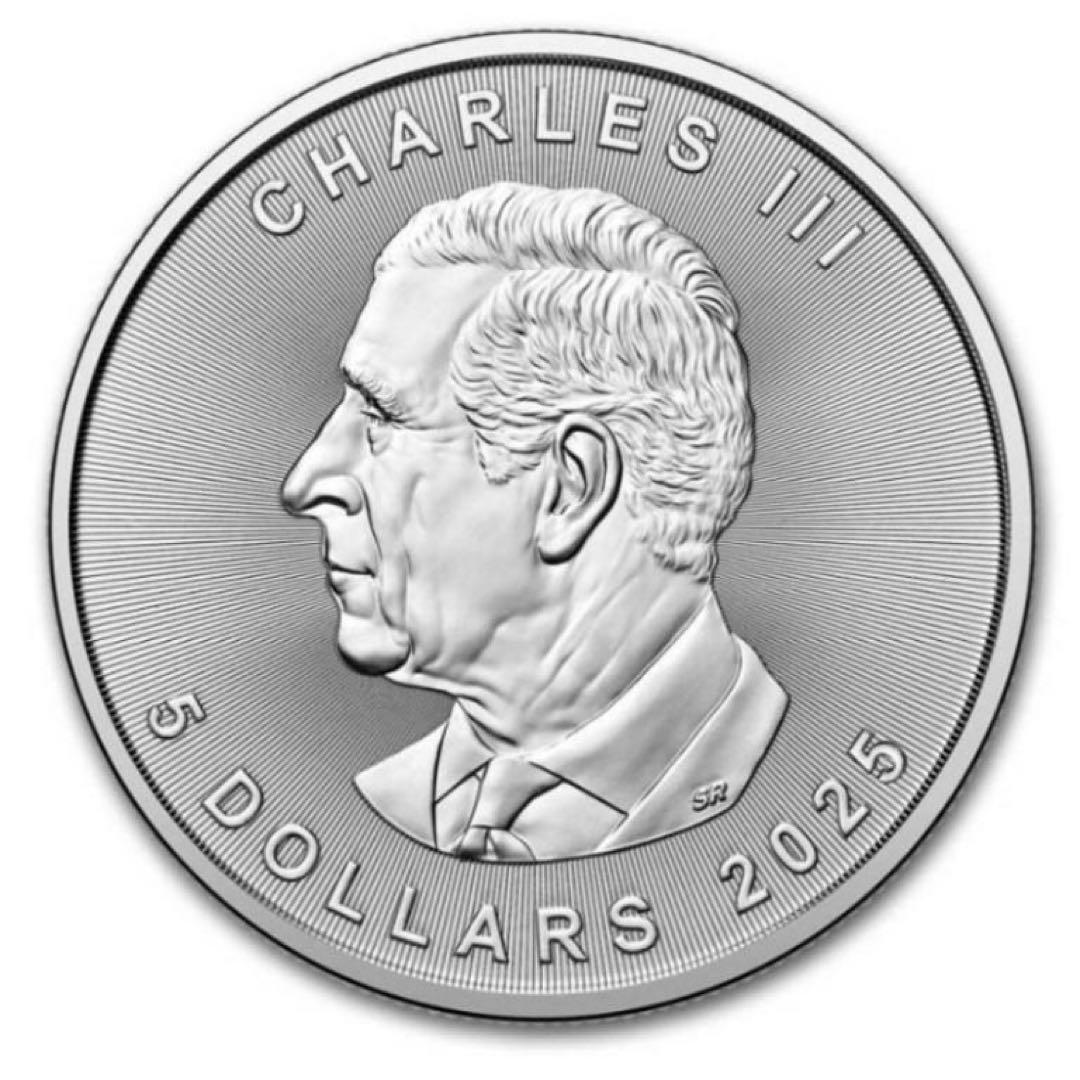 特価カナダ 2025年 チャールズ3世 銀貨 5ドル　クリアケース付き保証書付