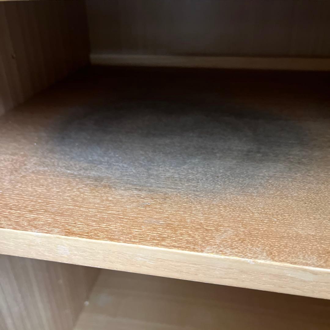 無印良品/ガラス扉付き収納棚/食器棚/ナチュラルウッド