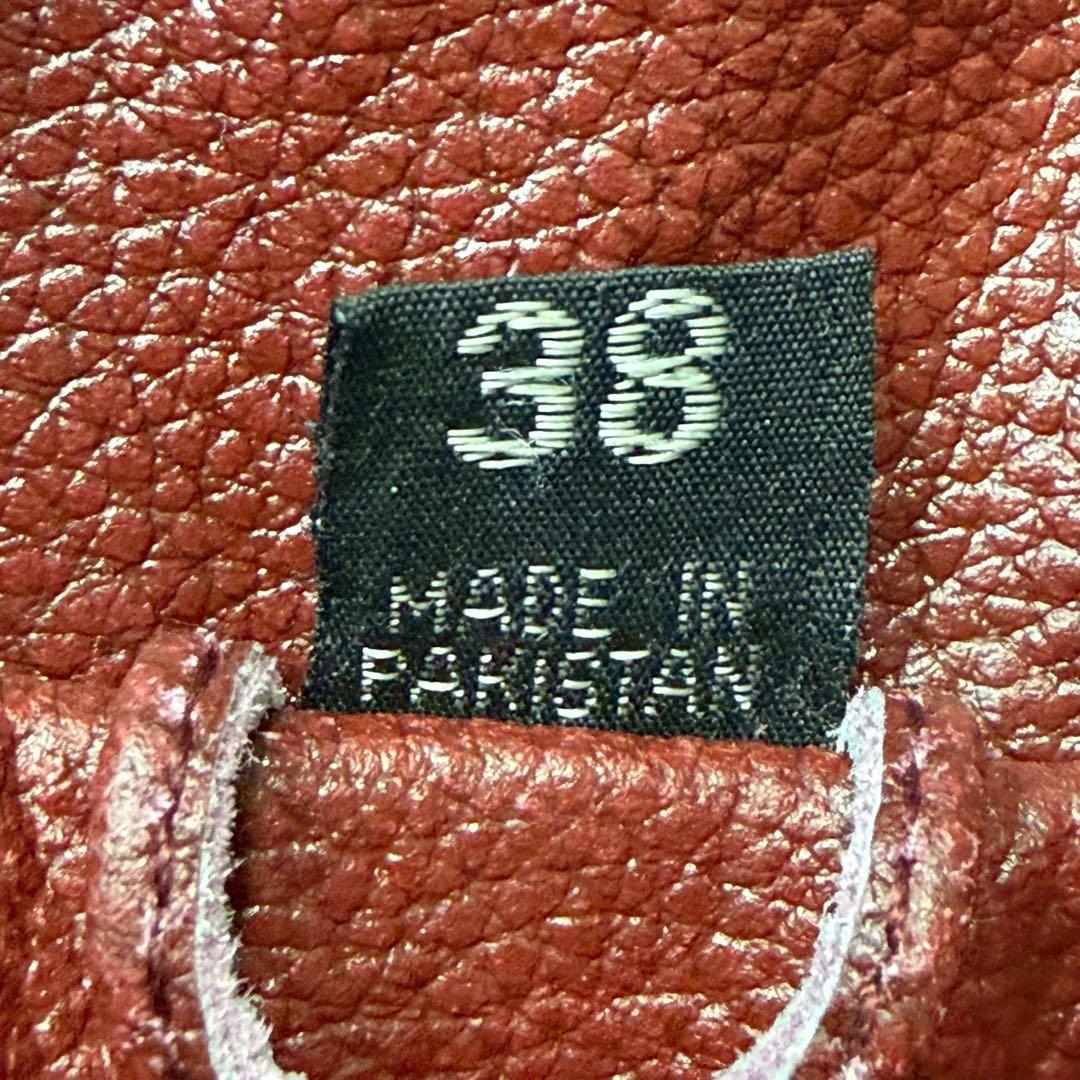 美品 希少色 レッド 2WAY ライダースジャケット キルティング 本革