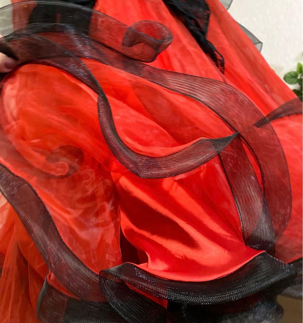 GRANT Mサイズ 社交ダンス スタンダードドレス 新品 赤x黒