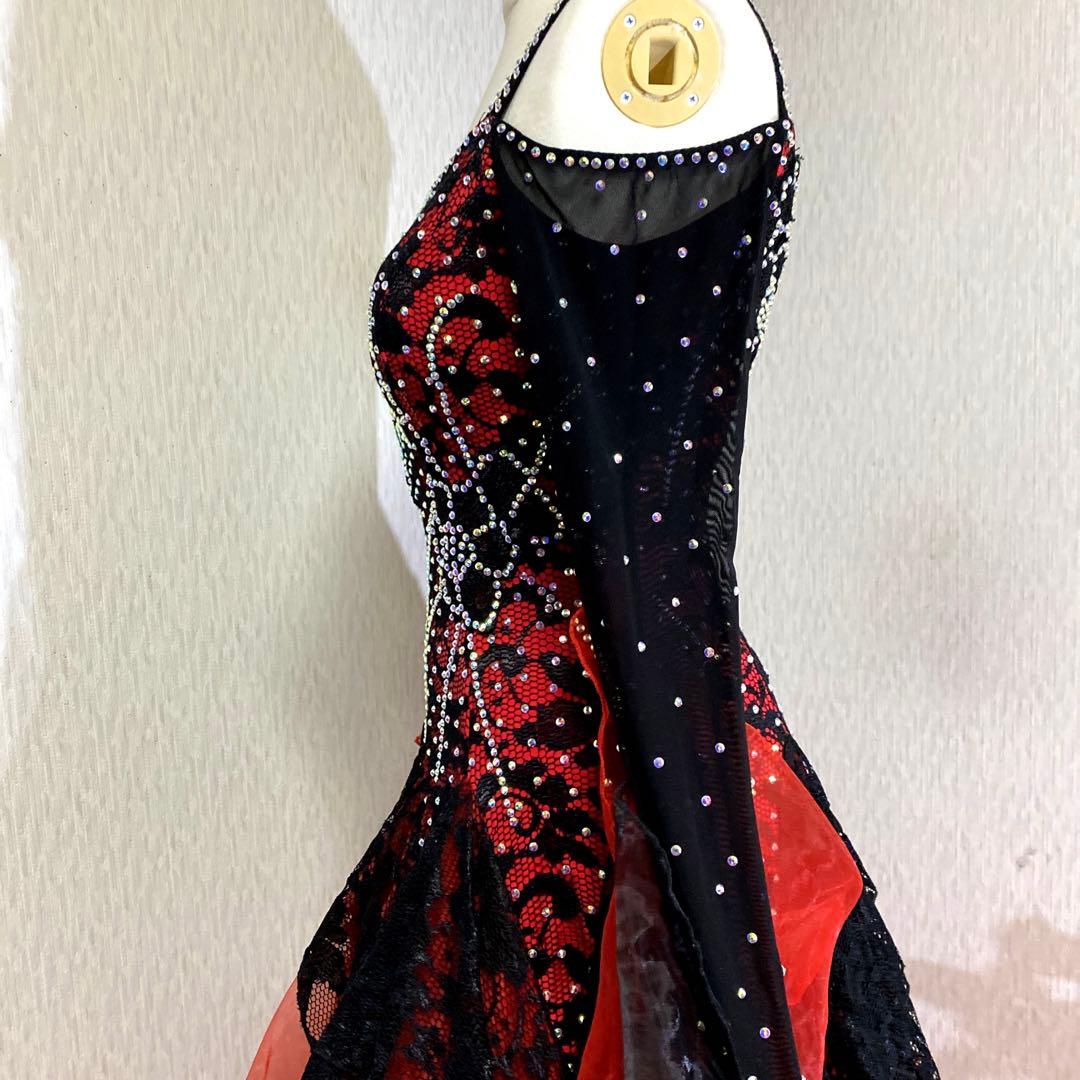 GRANT Mサイズ 社交ダンス スタンダードドレス 新品 赤x黒