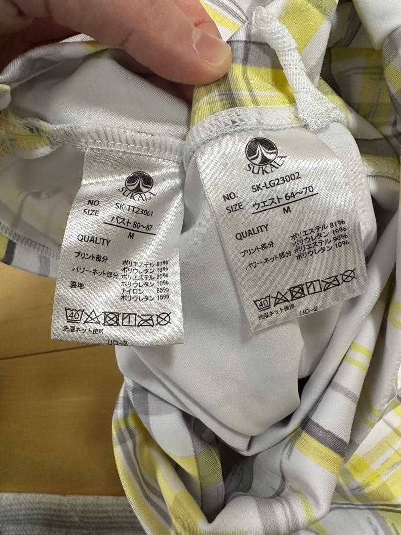 SUKALA チェックレギンス チェックブラタンクトップ Mサイズ 2点セット