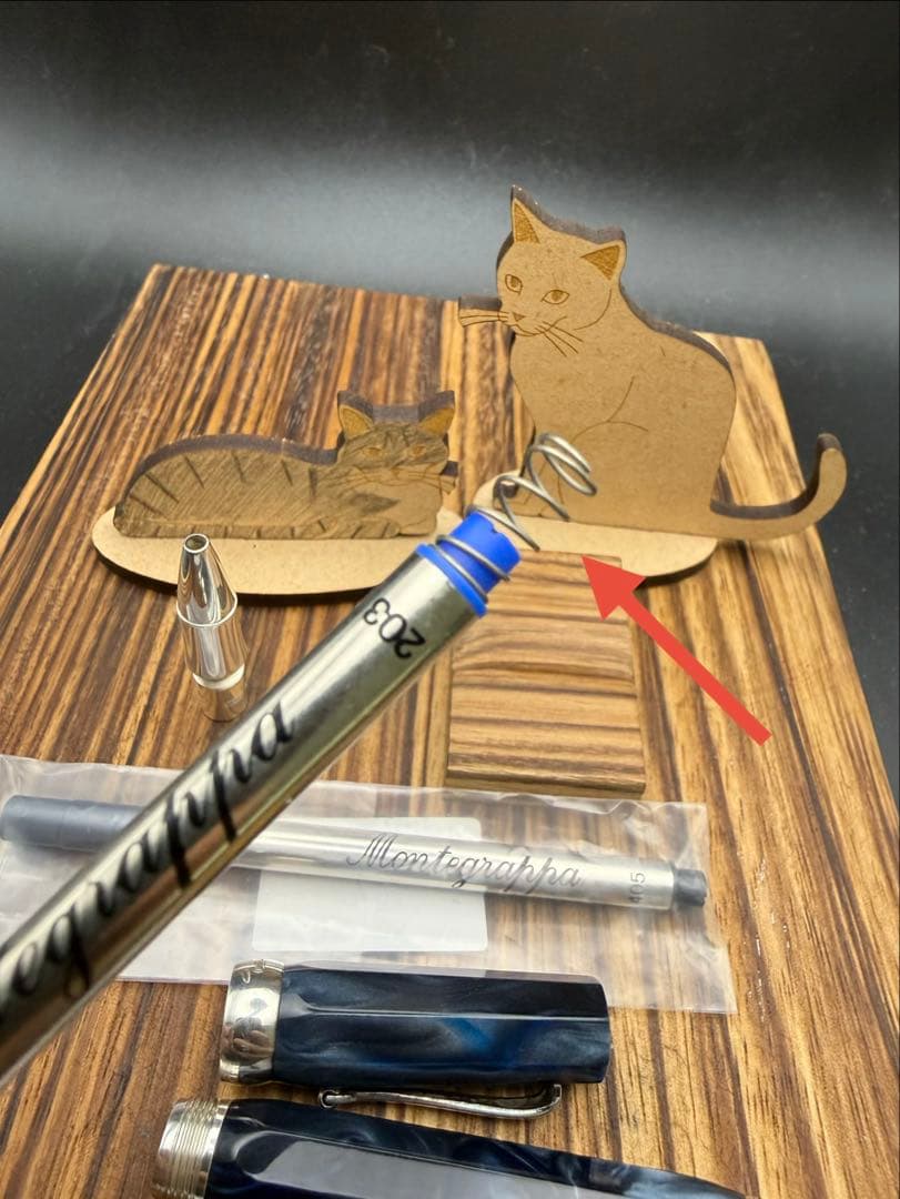 レア Montegrappa ローラーボール ミクラ ダークブルー