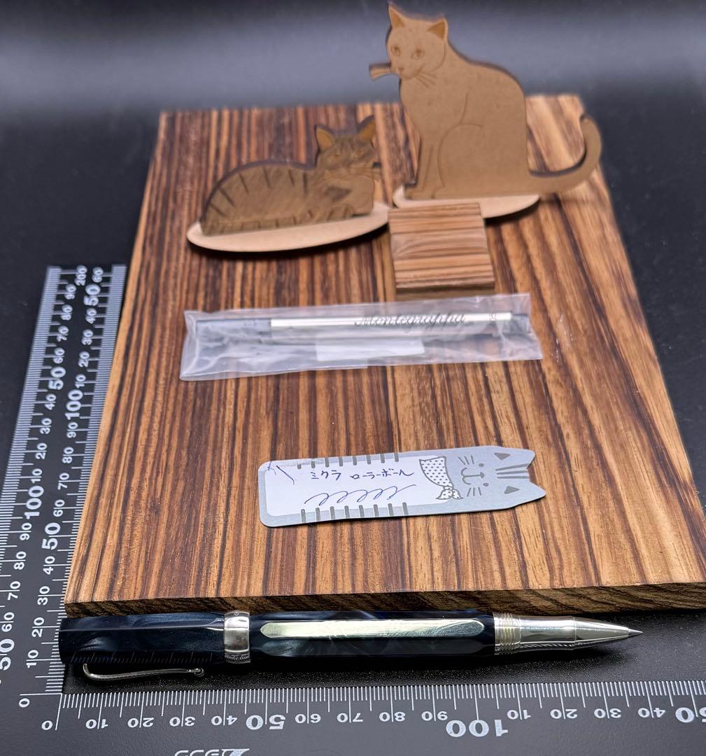 レア Montegrappa ローラーボール ミクラ ダークブルー