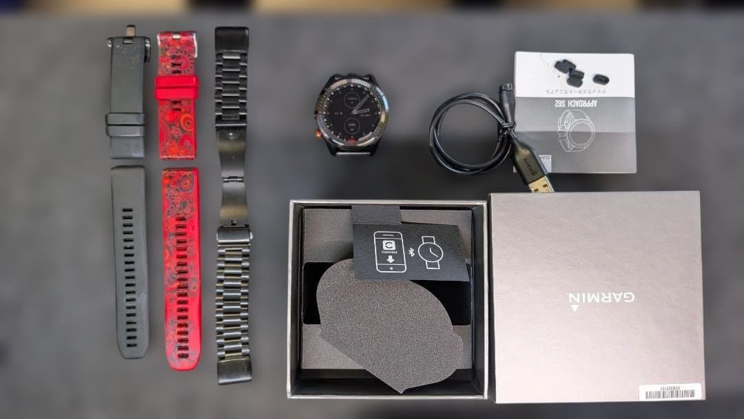 GARMIN APPROACH S62 GPS ゴルフウォッチ　ベルト3本付