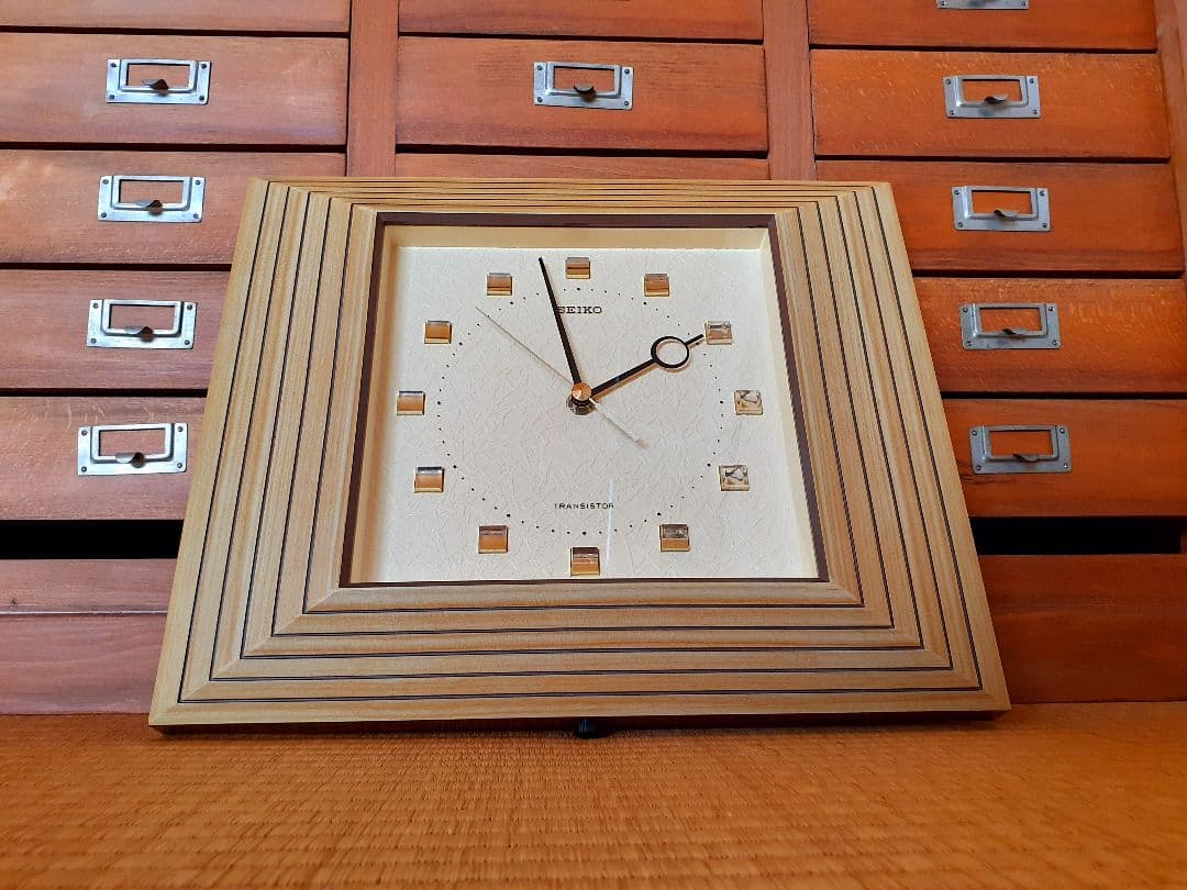 70's　SEIKO　トランジスタ　掛け時計　ミッドセンチュリー　ビンテージ