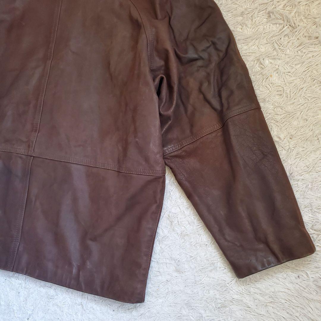 イタリア製 ファイヤーマンジャケット レザー 本革 ビンテージ XL