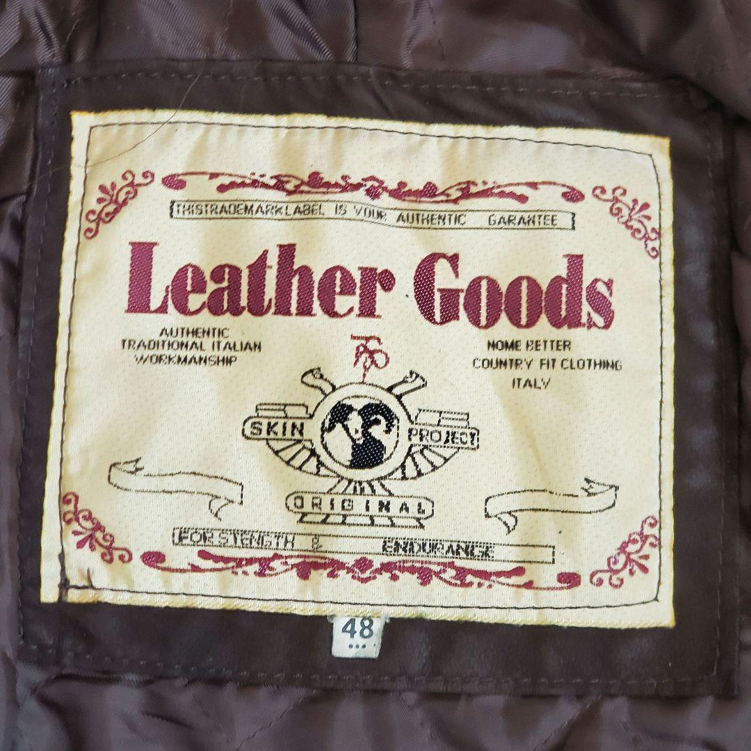 イタリア製 ファイヤーマンジャケット レザー 本革 ビンテージ XL