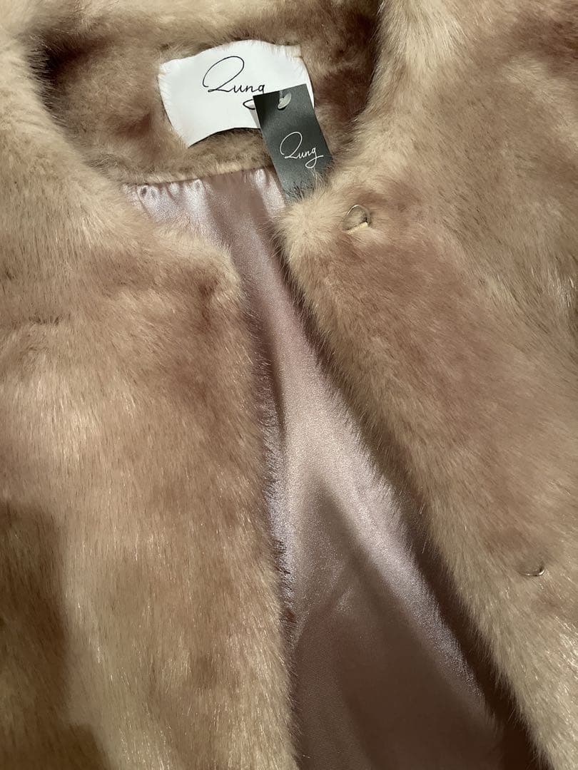round neck eco furcoat QUNGファーコート