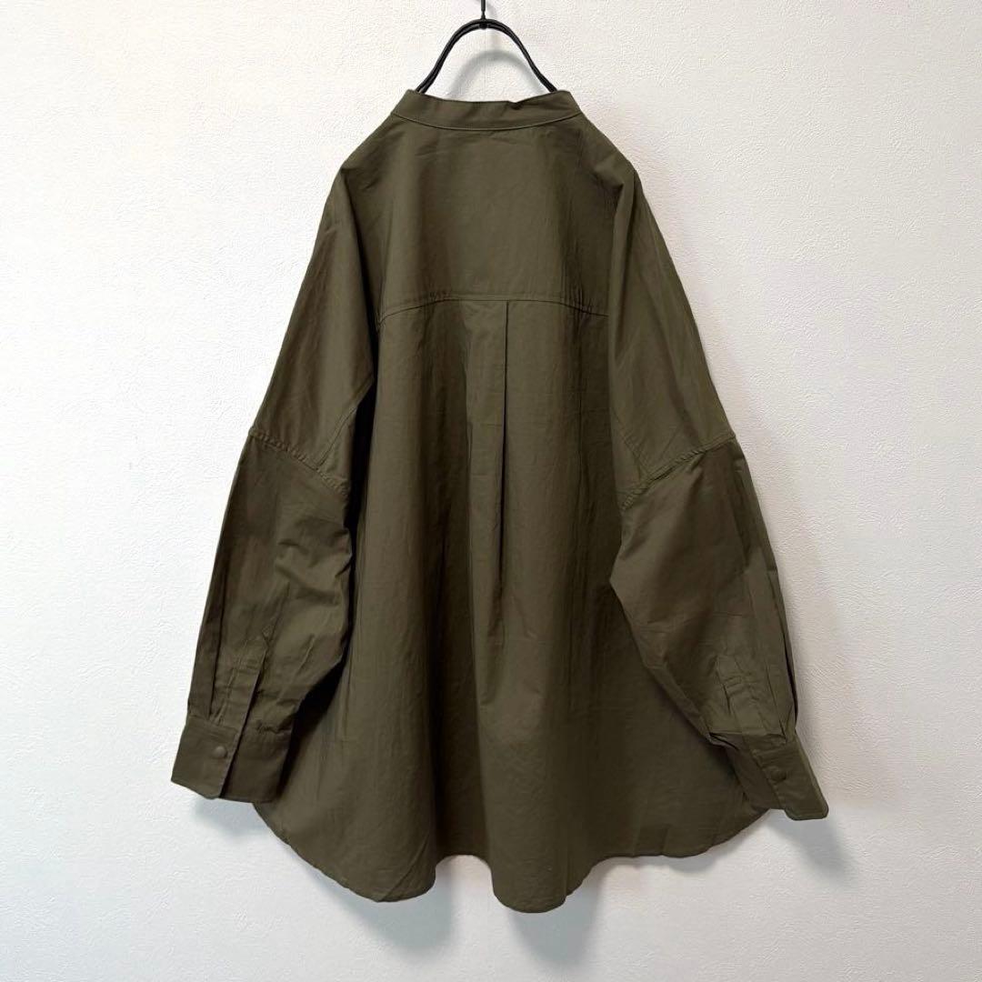 新品　ピュアルセシン　タイプライターバンドカラーシャツ　長袖