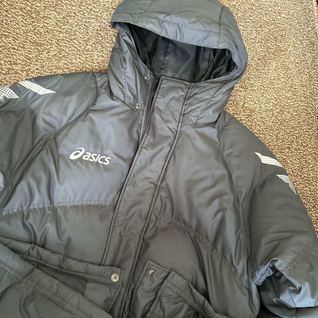 asics ベンチコート フード付き