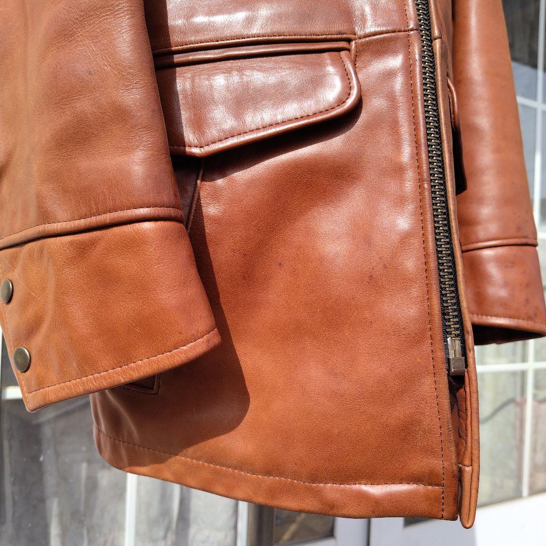 ブラウンレザージャケット／カーコート