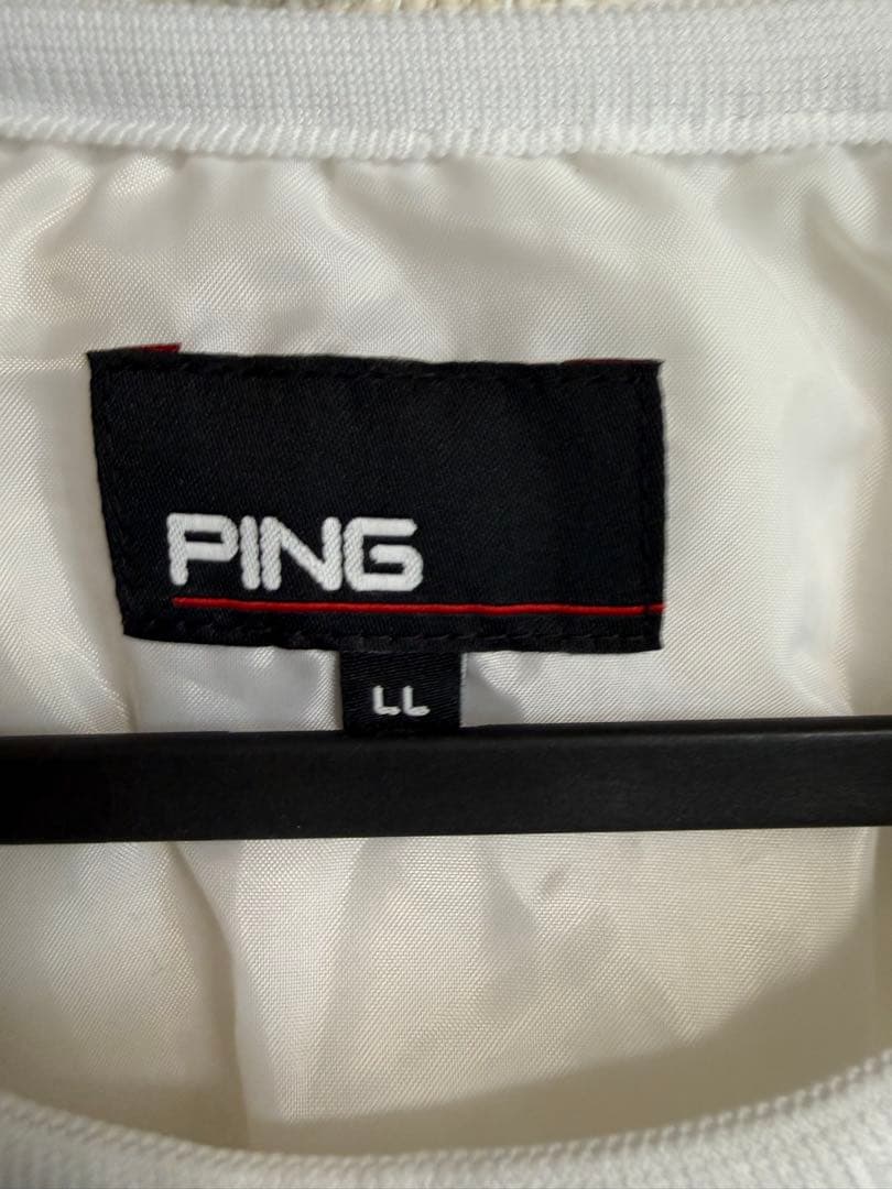 PING ホワイト キルティングジャケット LL