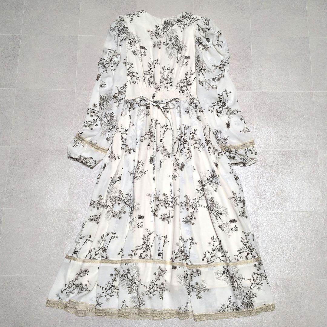 【極美品】 CELFORD セルフォード ブランチプリントワンピース　フレア　M