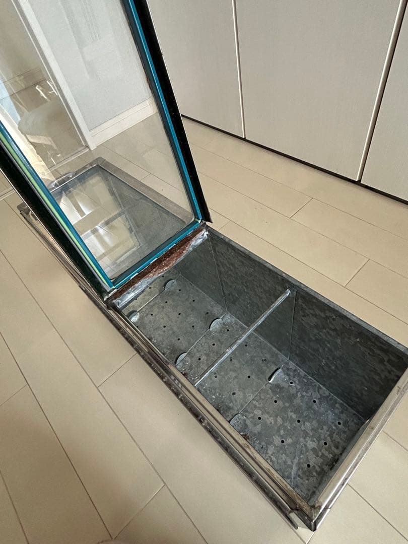 アンティーク　駄菓子ケース　ガラスケース　ブリキ　蓋付き　ショーケース　レトロ