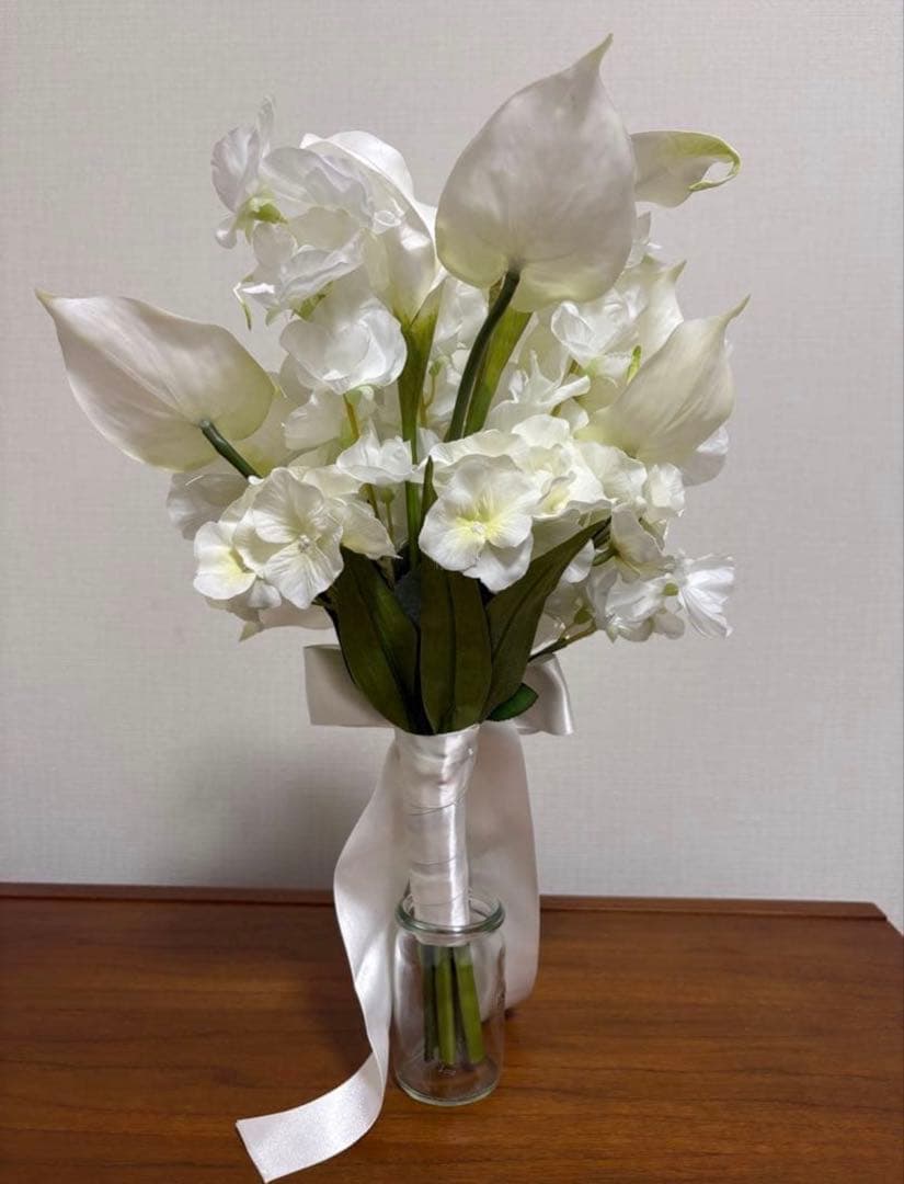 アーティシャルフラワー　ブーケ　ホワイト