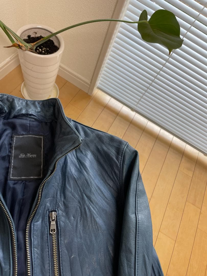 【美品】TÊTE HOMME テットオム革ジャン メンズレザーライダース