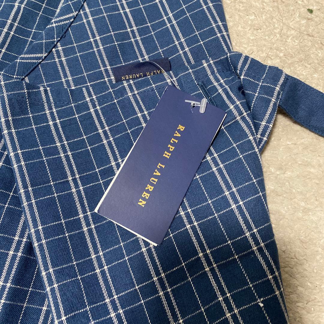 Ralph Lauren チェック柄エプロン ネイビー