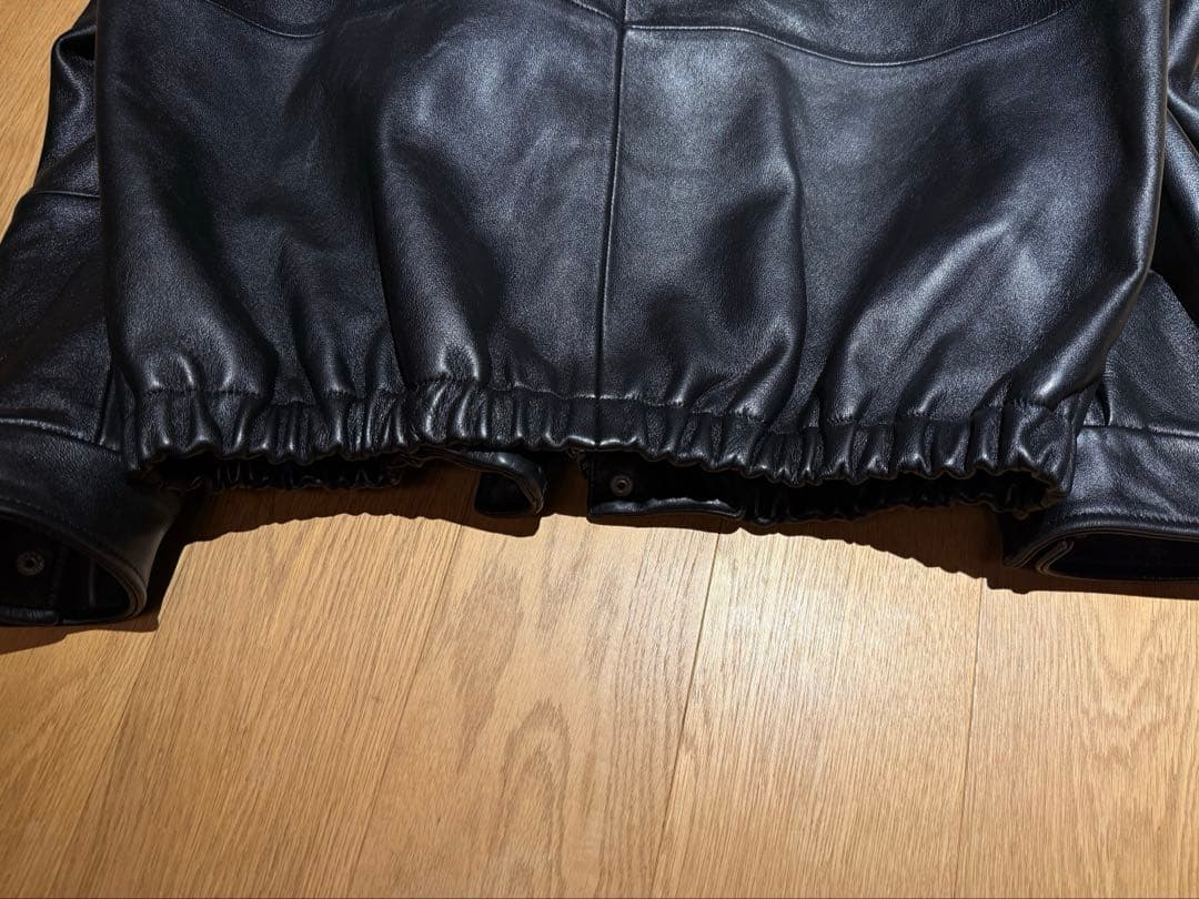 ジャケット・アウター ssstein MOUTON COLLAR LEATHER ZIP JACKET