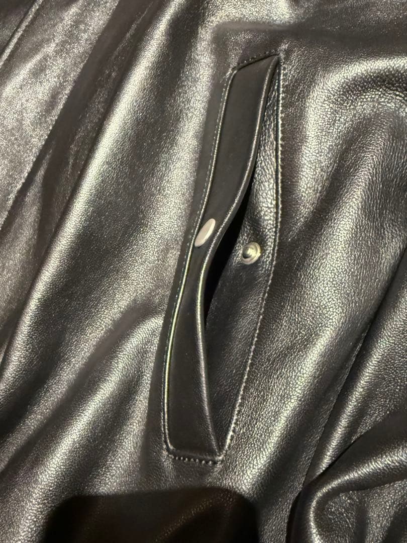 ジャケット・アウター ssstein MOUTON COLLAR LEATHER ZIP JACKET