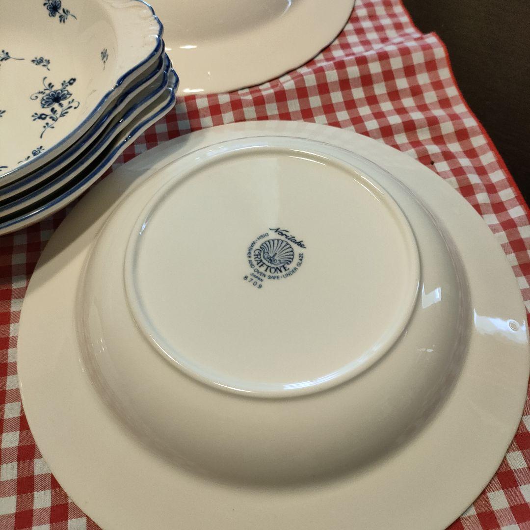 ノリタケ　Noritake クラフトーン　丸皿　グラタン皿　小花柄 食器セット