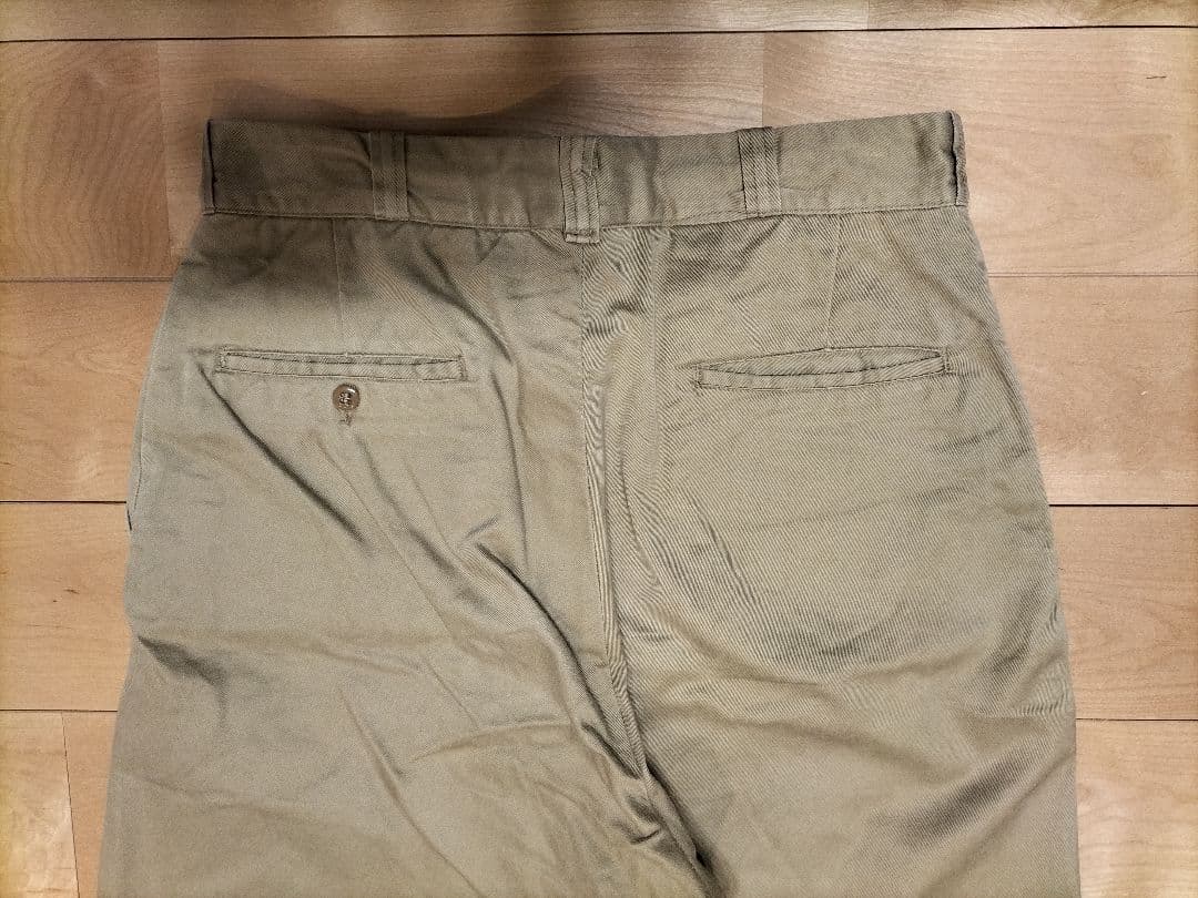 60s中期　US ARMY（米陸軍）チノパン アルミジップ　W32表記