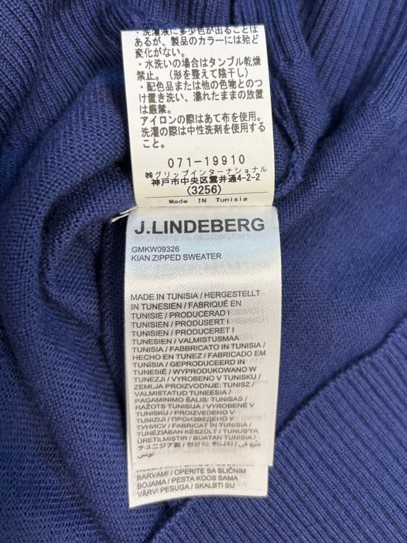 ★新品 J.LINDEBERG ゴルフセーター モックネック ハーフジップアップ