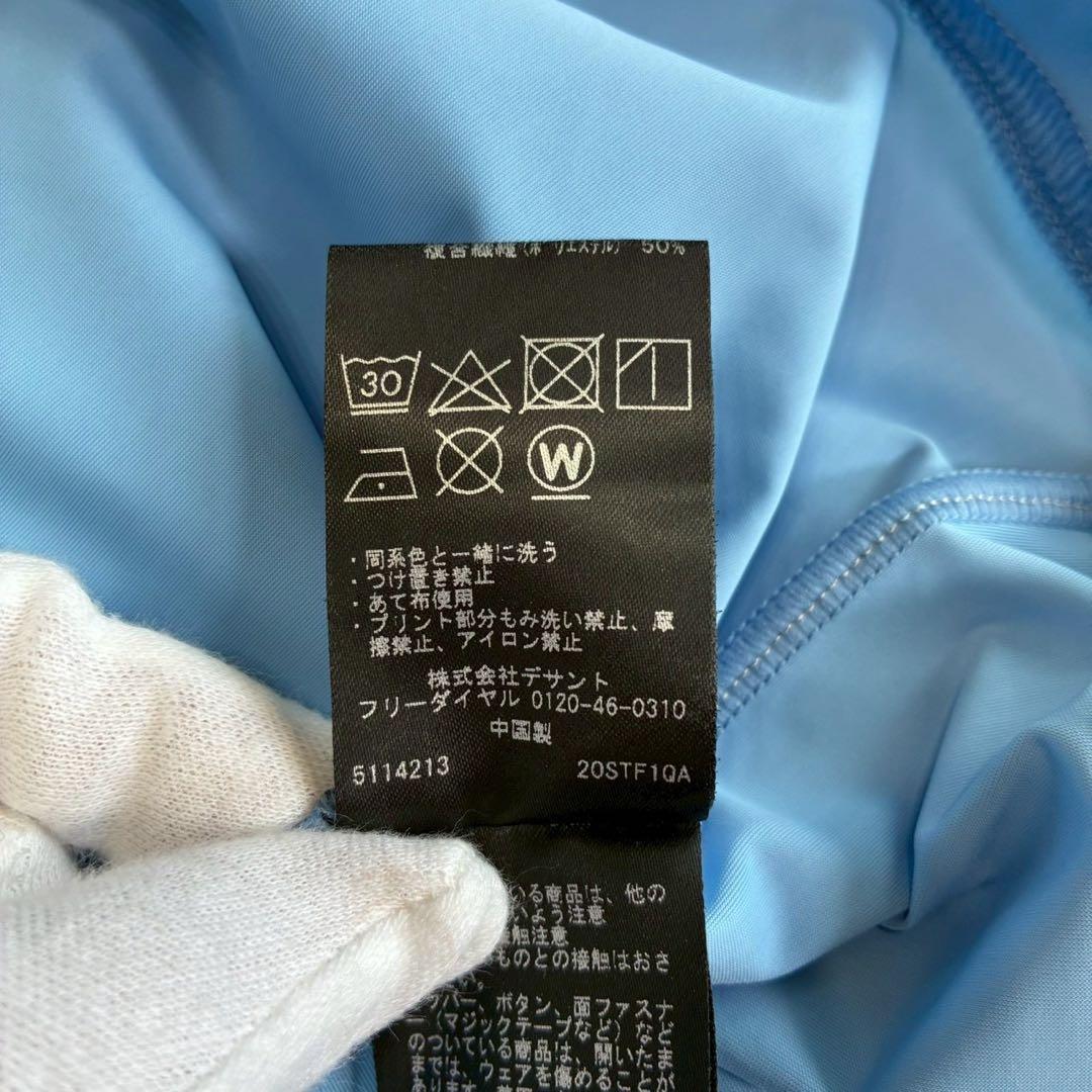 ◎美品 デサントゴルフ ハーフジップ スプリット 着心地抜群 L 春夏 水色