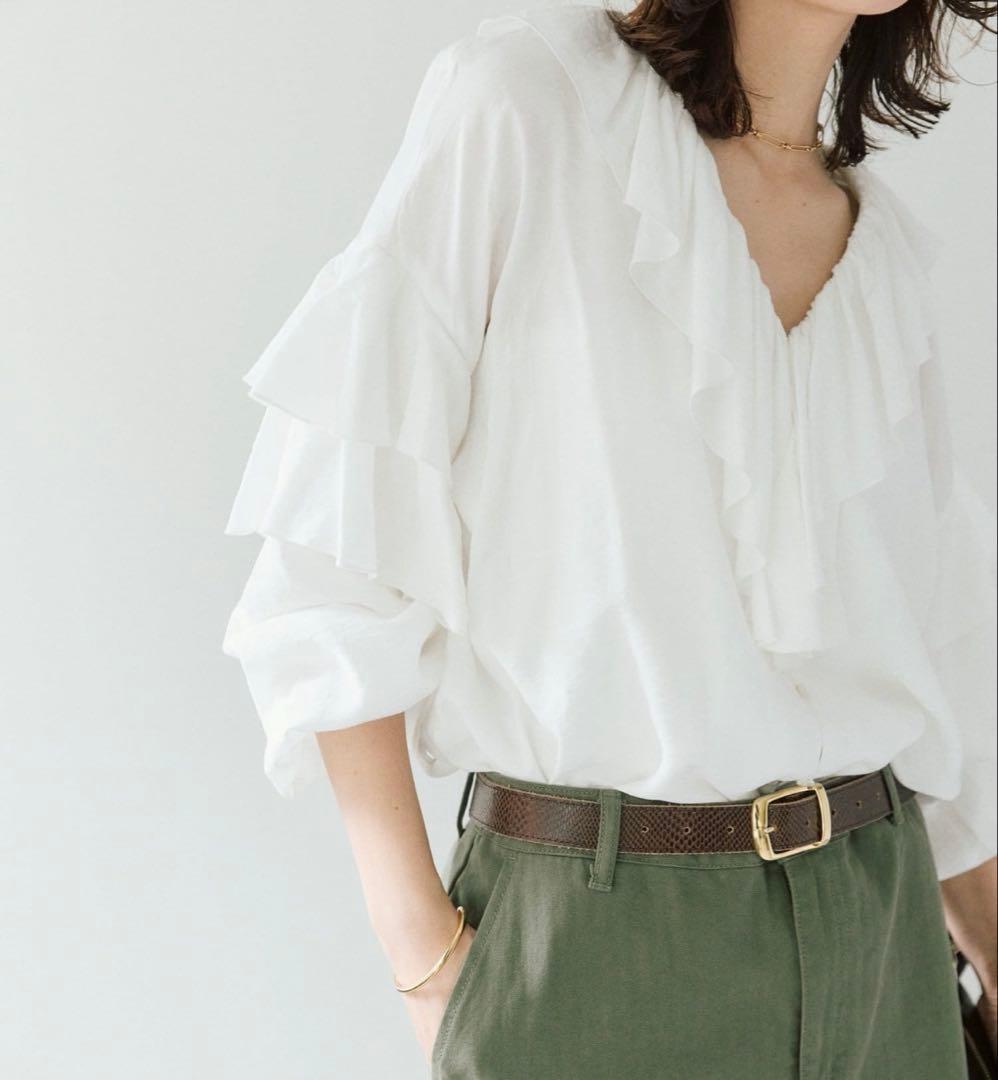 RIVE DROITE フリルディテールブラウス