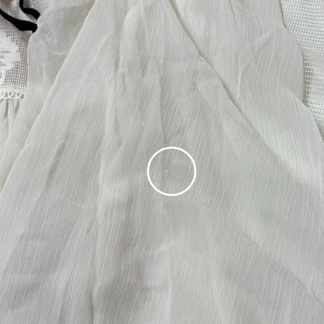 新品タグ付き✨　SNIDEL エンブロイダリー楊柳シフォンブラウス　インナー付き