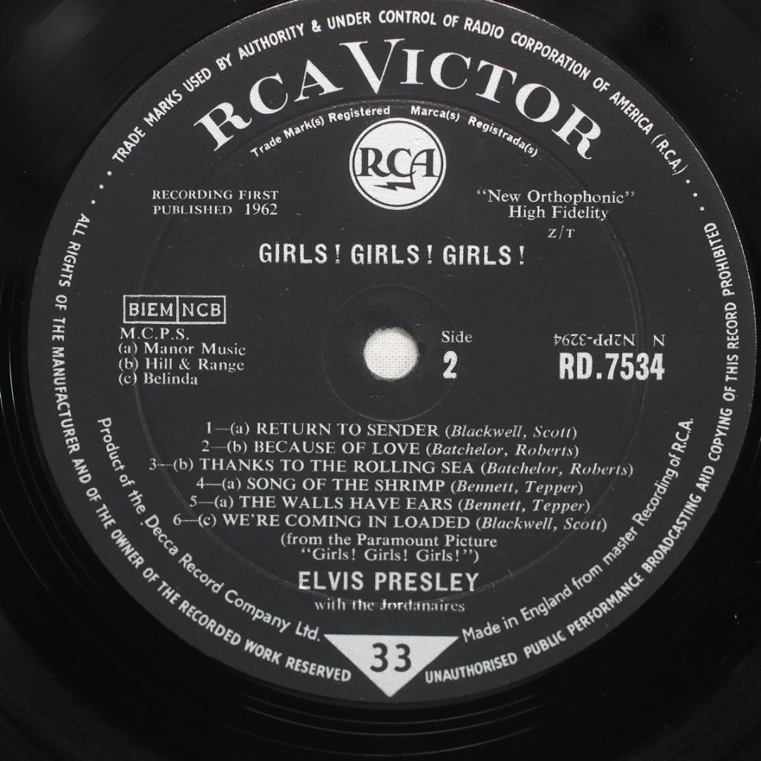 Elvis Presley Girls! Girls! Girls! UK 英盤