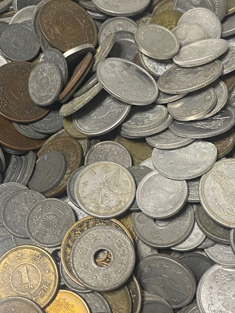 古銭 銅貨黄銅貨青銅貨ニッケル貨錫貨アルミ貨など大量 2.5㎏ NO.64