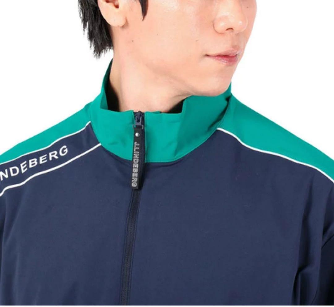 新品　ジェイリンドバーグ　メンズ　防風 半袖ハーフジップウィンドーブレーカー　M