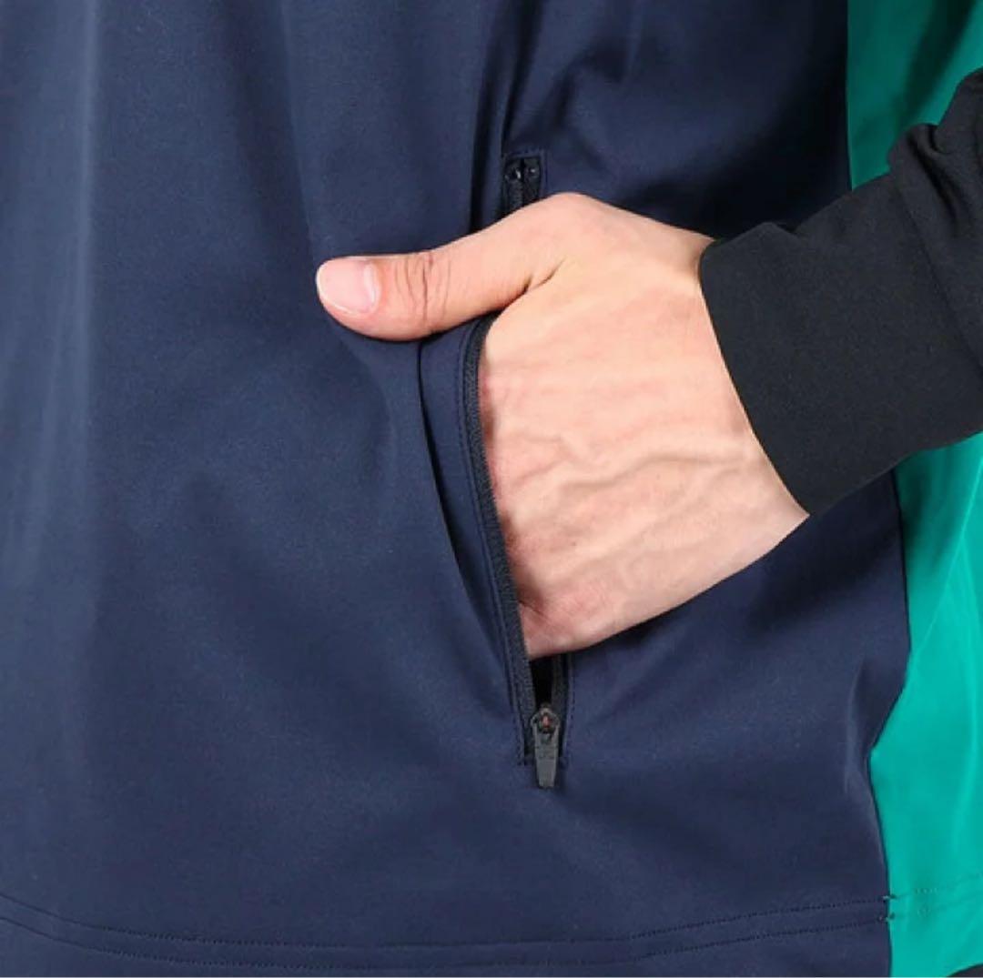 新品　ジェイリンドバーグ　メンズ　防風 半袖ハーフジップウィンドーブレーカー　M