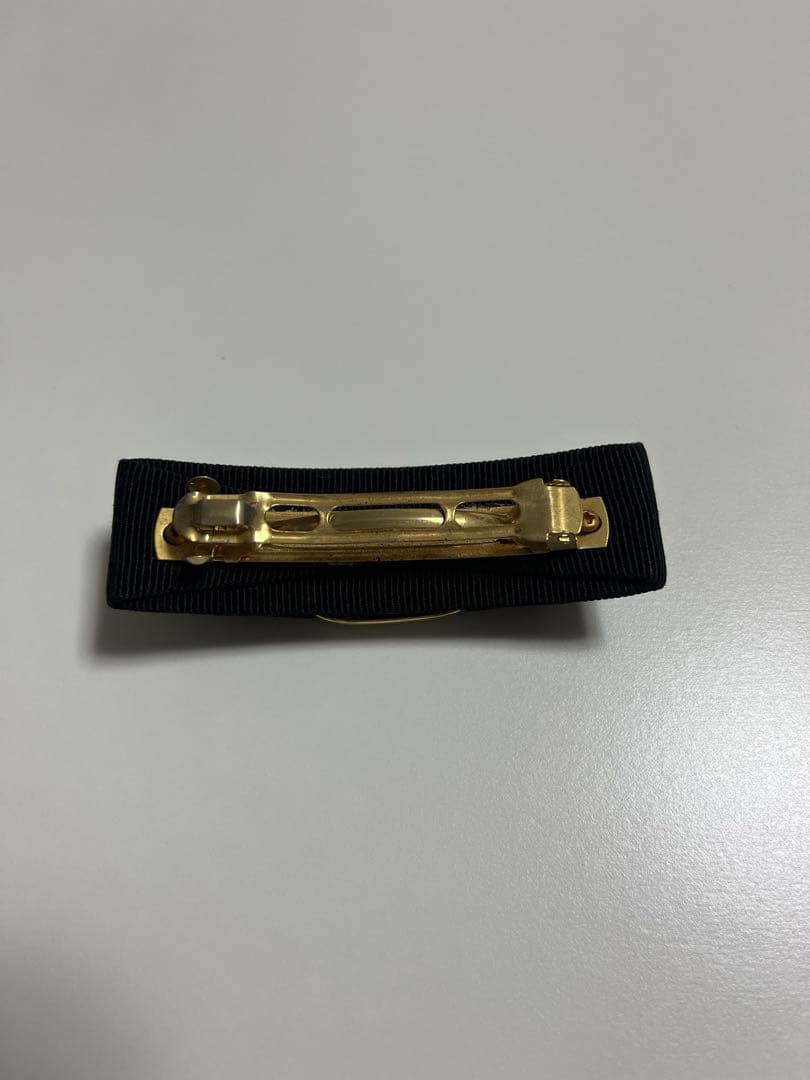 Ferragamo フェラガモ バレッタ ブラック×ゴールド