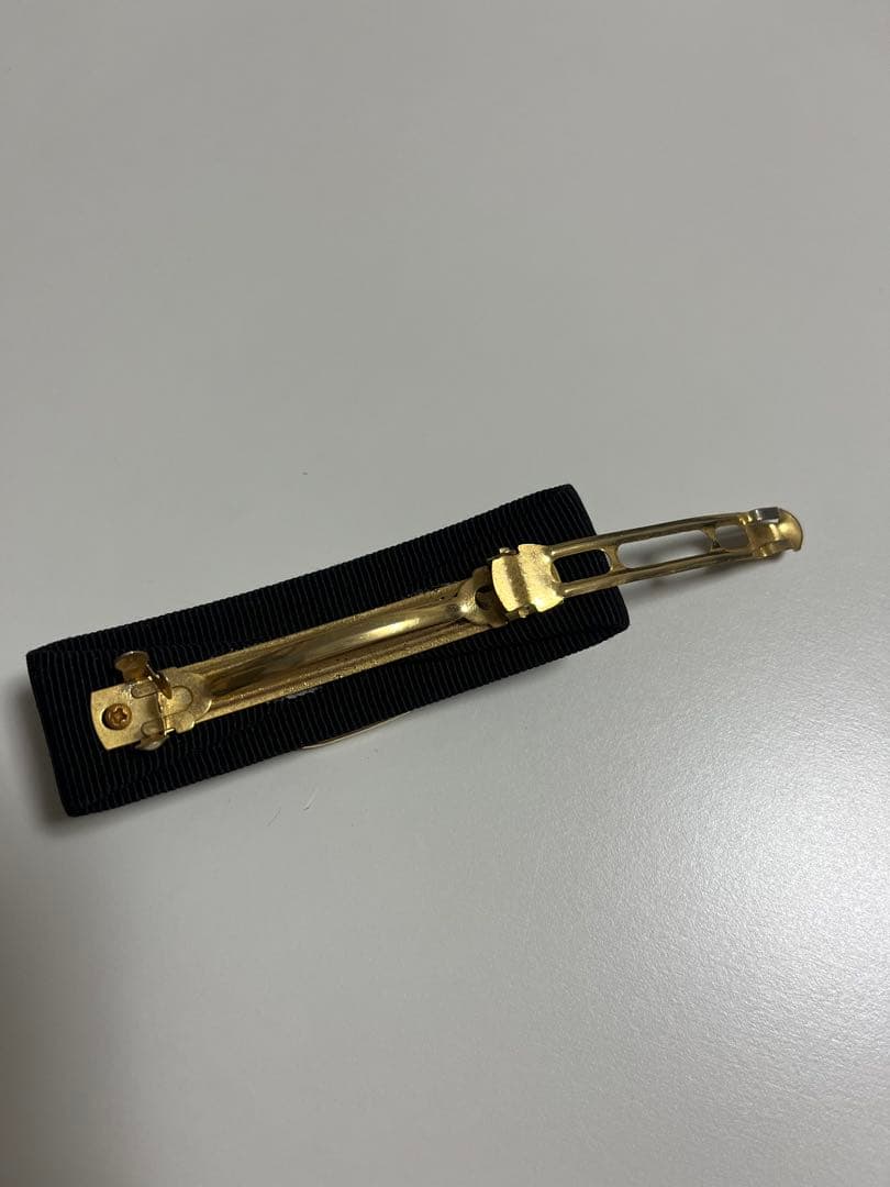 Ferragamo フェラガモ バレッタ ブラック×ゴールド