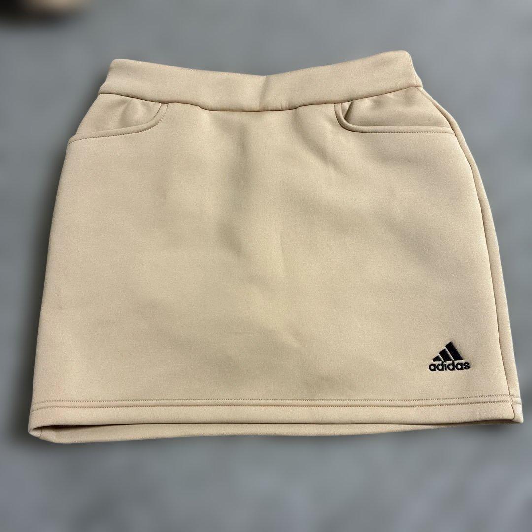 adidas ベージュ フーディー スカート セットアップ ゴルフウェア