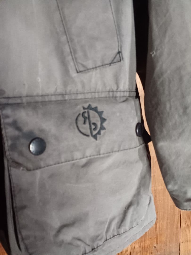 バブアー　ビデイル　98年製　イングランド製　ブラック　オイル抜きグレー