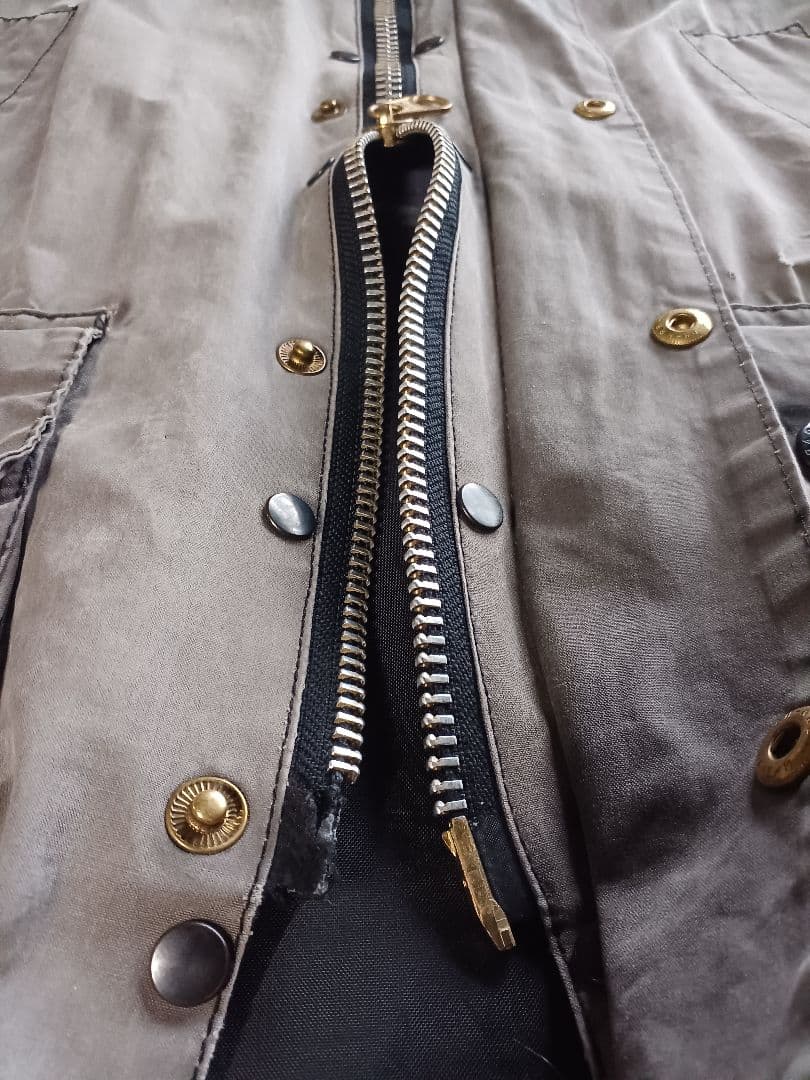 バブアー　ビデイル　98年製　イングランド製　ブラック　オイル抜きグレー