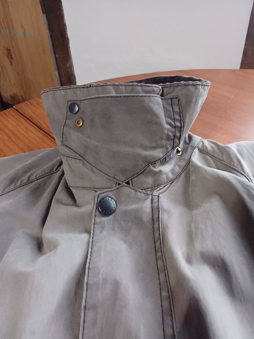 バブアー　ビデイル　98年製　イングランド製　ブラック　オイル抜きグレー