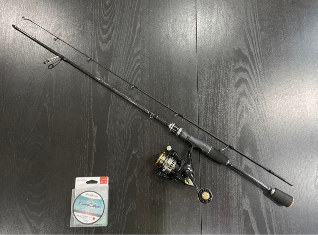 アジング釣りセット2ピースロッド（180㌢）&リール・ダイワ月下美人ワーム8点付